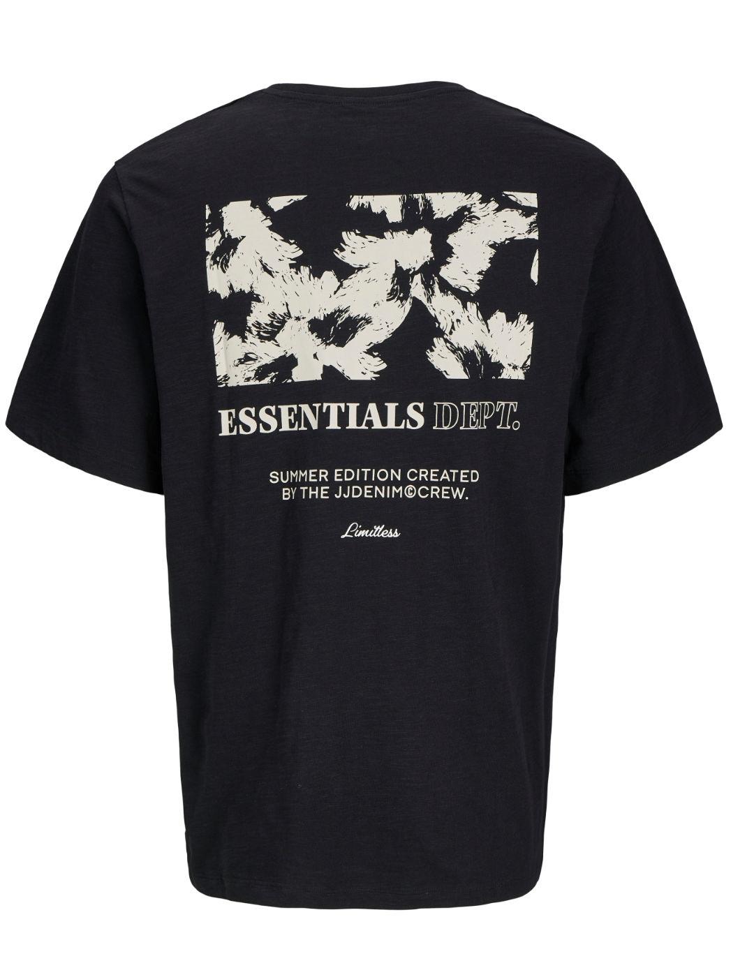Camiseta Jack&Jones Jeff negro manga corta para hombre