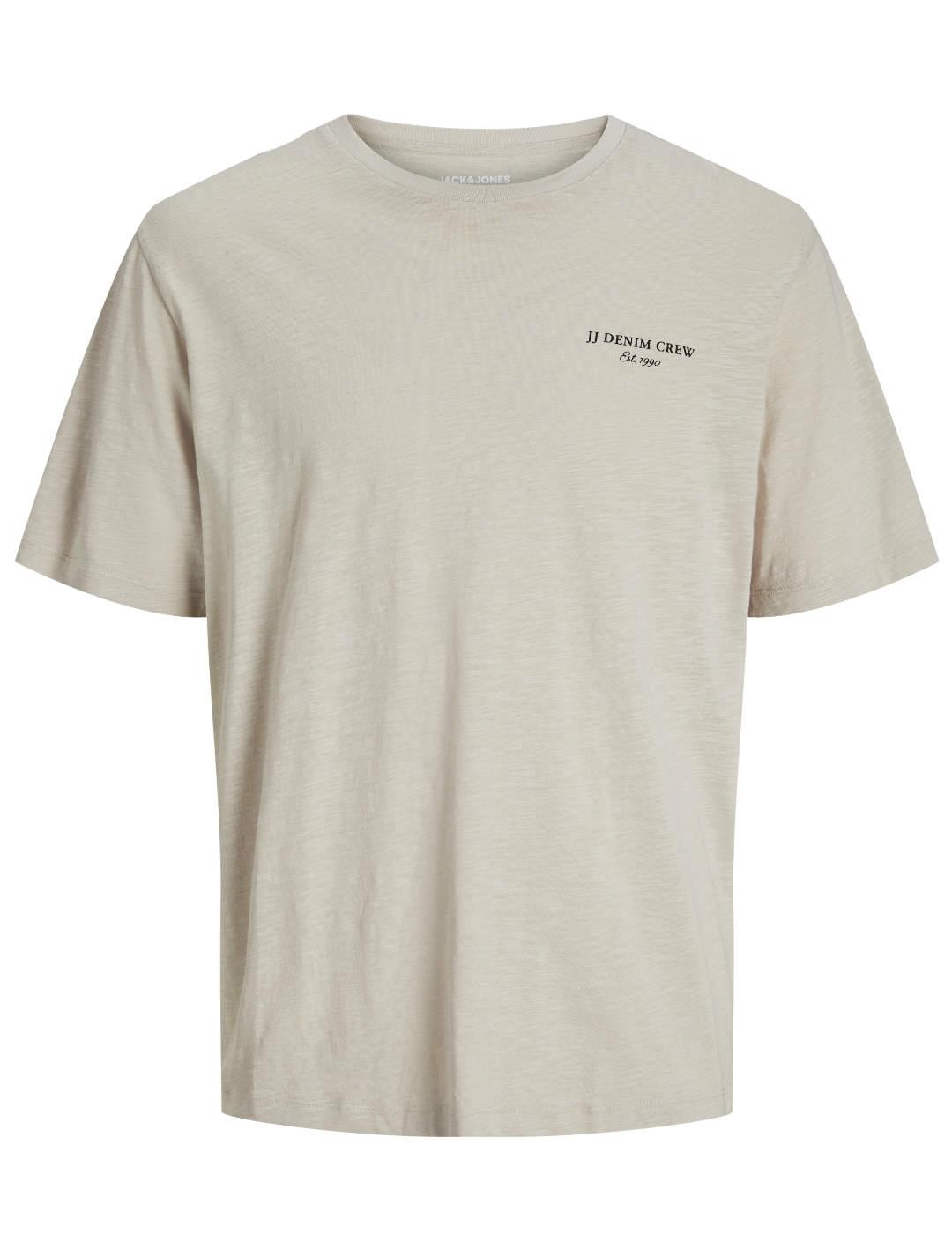 Camiseta Jack&Jones Jeff beige manga corta para hombre