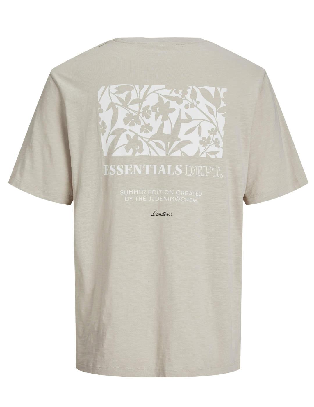 Camiseta Jack&Jones Jeff beige manga corta para hombre
