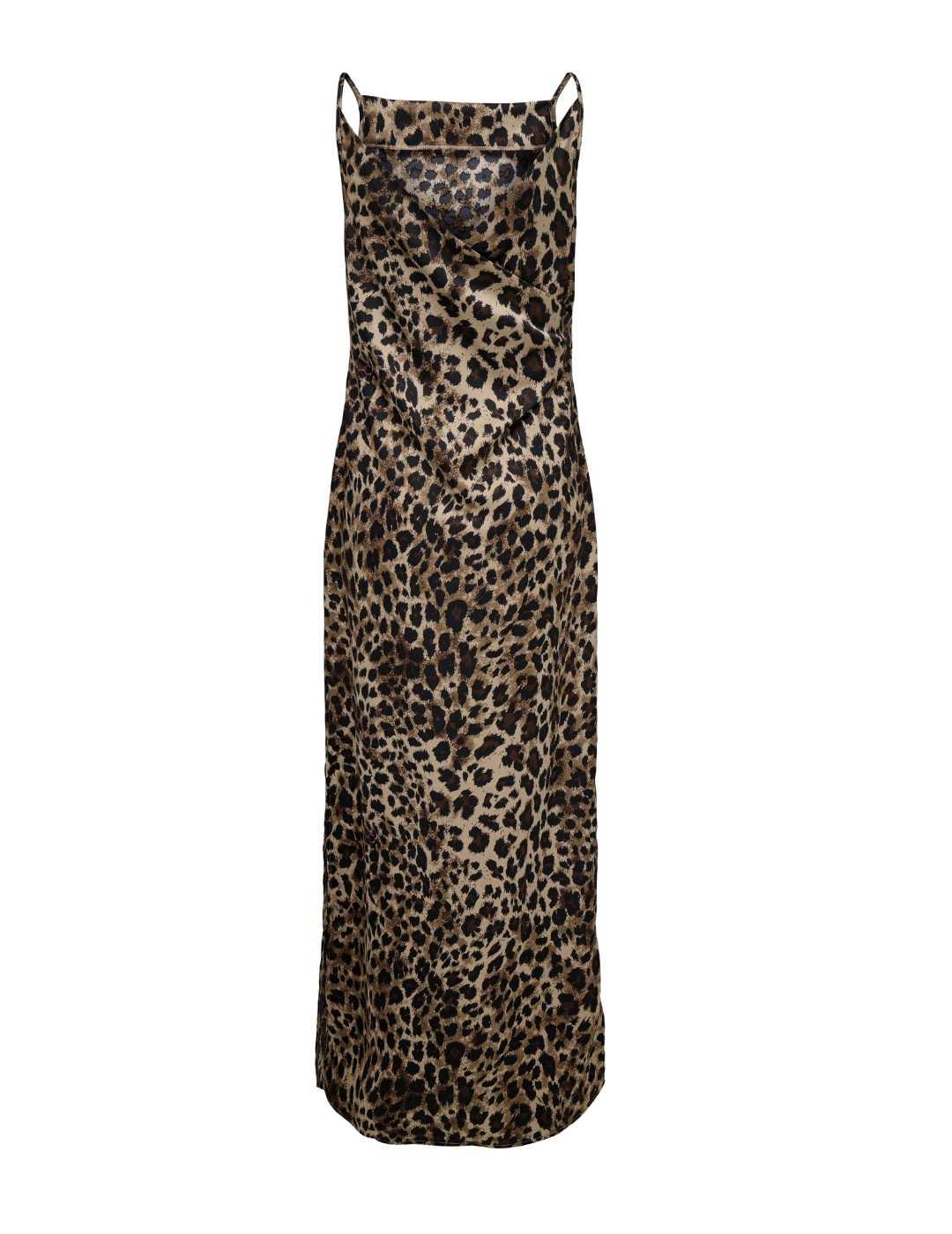 Vestido largo Only Chigo estampado de leopardo para mujer