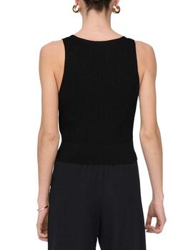 Camiseta Only Lina de punto negra tirantes para mujer