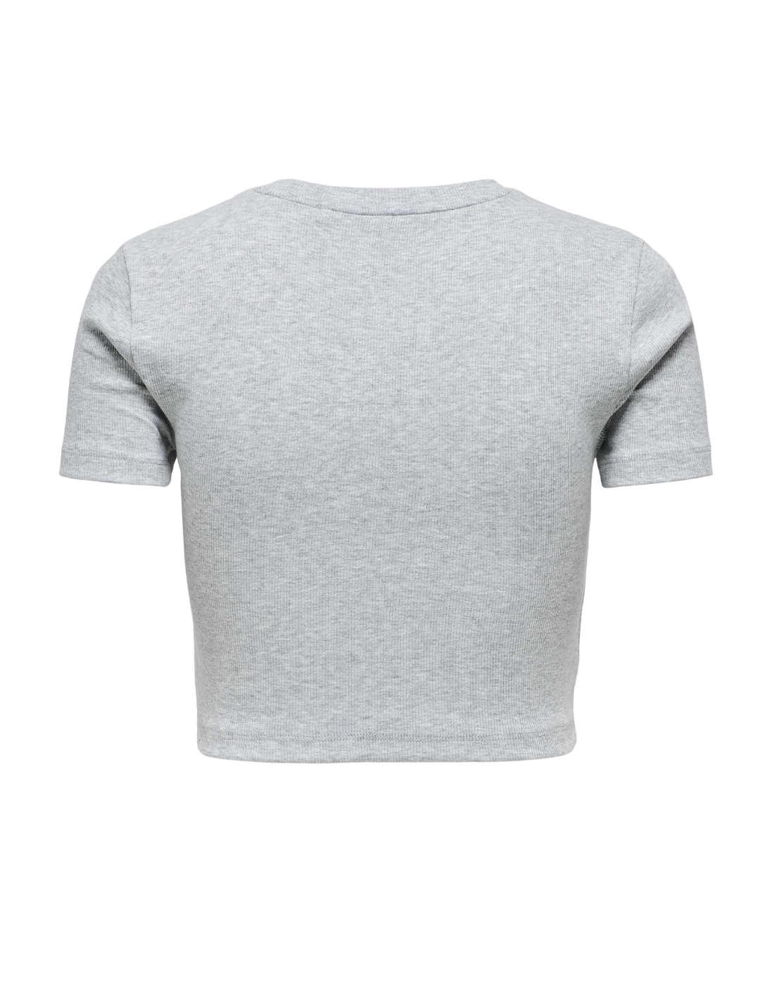 Top cropped Only Betty gris claro manga corta para mujer
