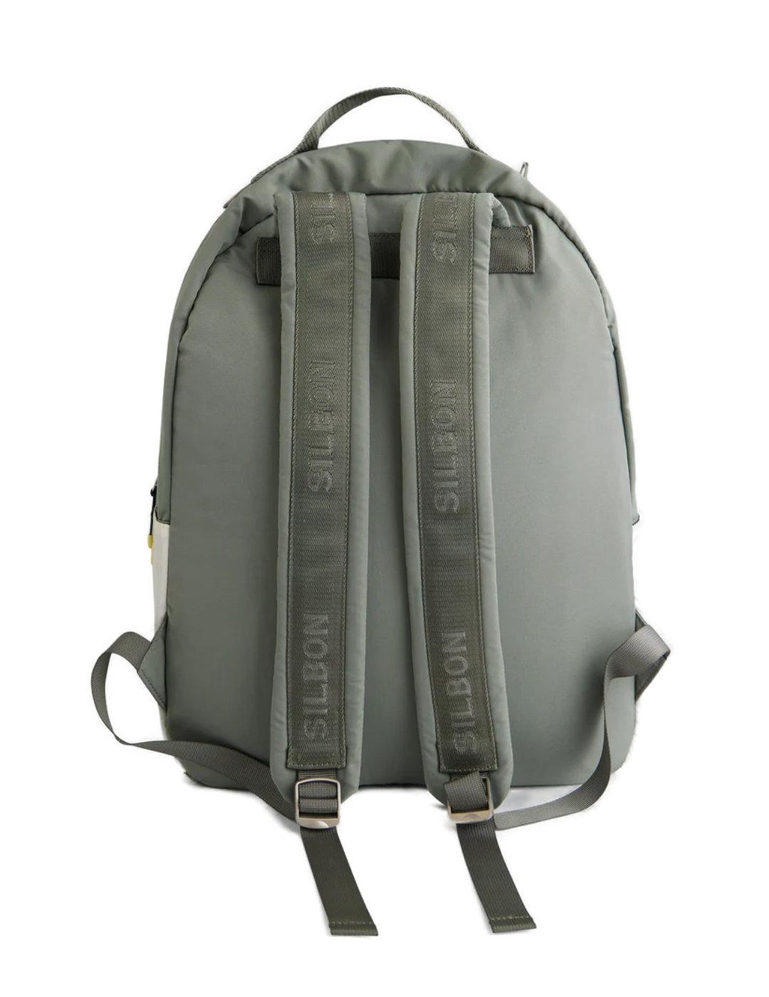 Mochila Silbon sport verde beige cremallera para hombre
