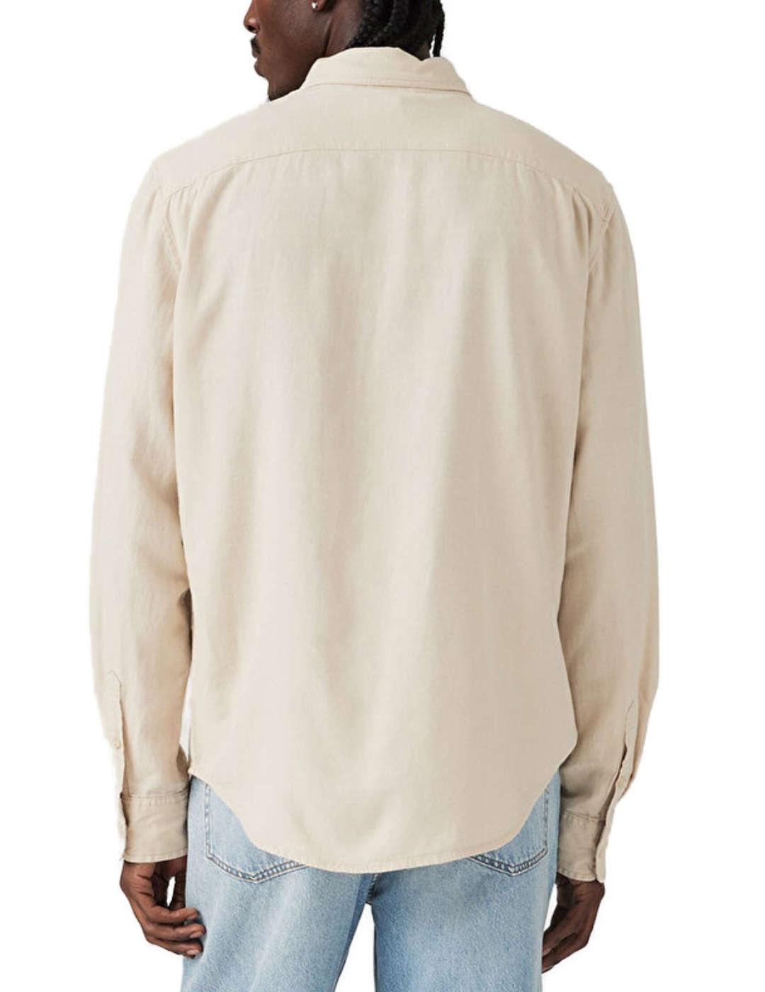 Camisa Levi´s sunset beige fluida de lino para hombre
