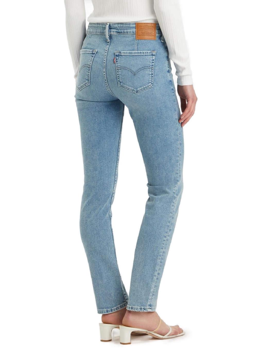 Pantalones vaqueros Levi's 712 slim azul claro de mujer
