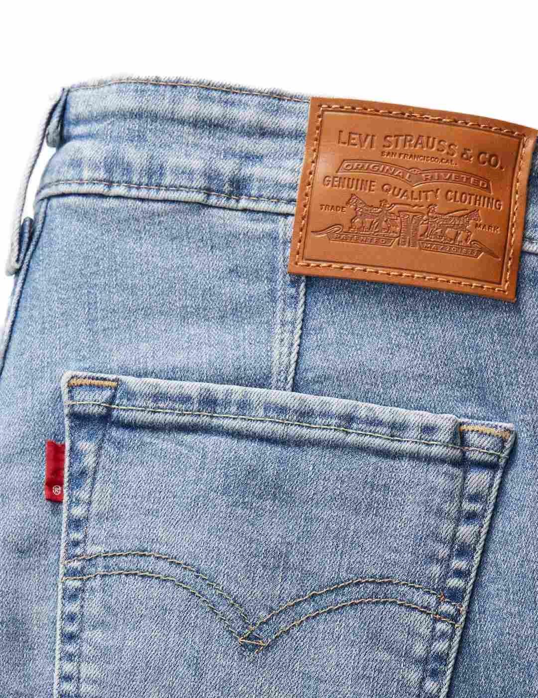 Pantalones vaqueros Levi's 712 slim azul claro de mujer