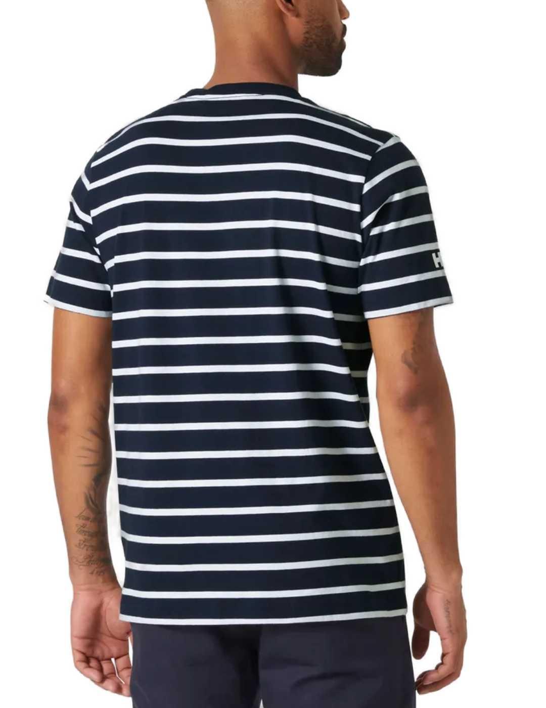 Camiseta Helly Hansen Newport azul marino rayas para hombre