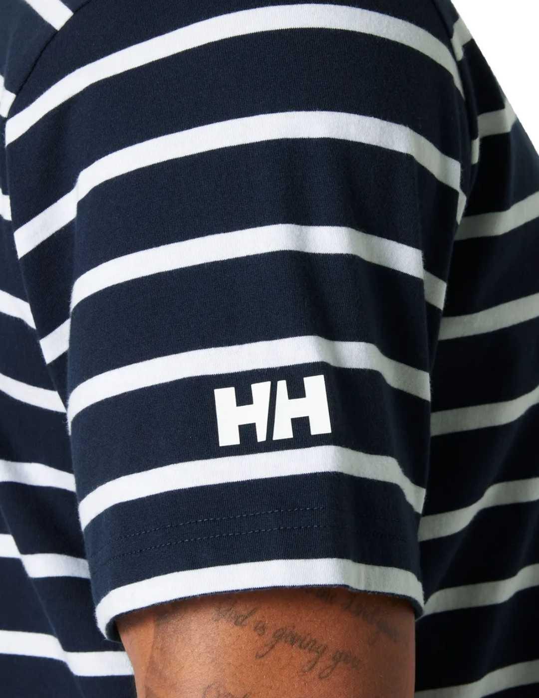Camiseta Helly Hansen Newport azul marino rayas para hombre