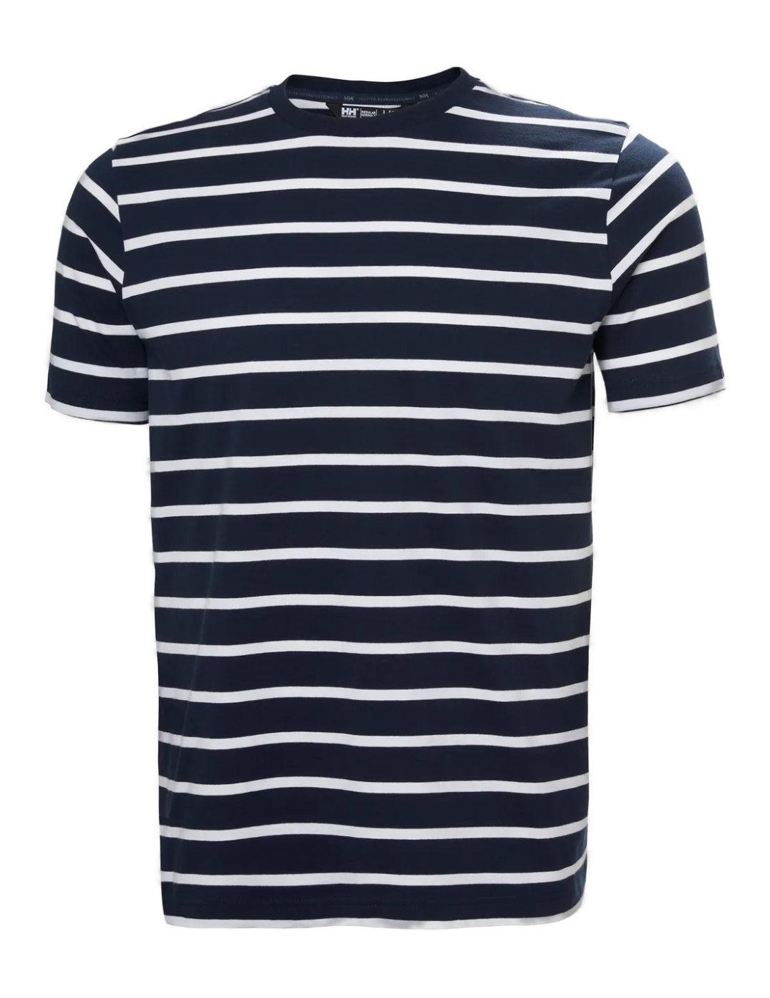 Camiseta Helly Hansen Newport azul marino rayas para hombre