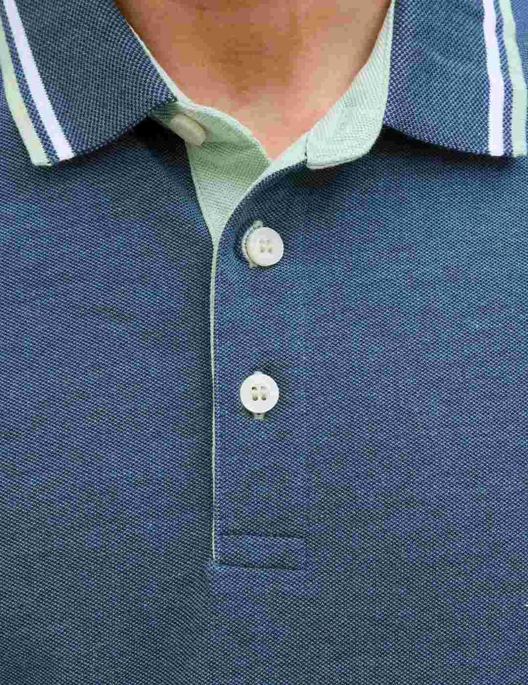 Polo Jack&Jones Paulos azul manga corta para hombre