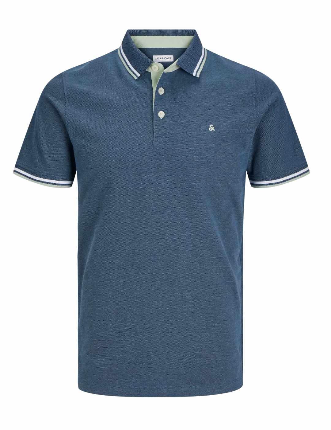 Polo Jack&Jones Paulos azul manga corta para hombre