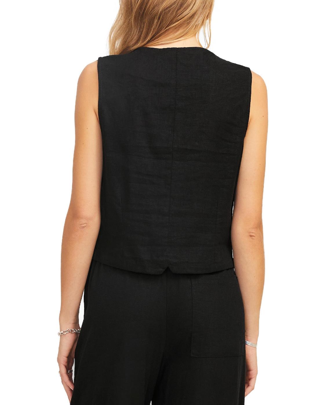 Blusa JJXX Breeze negro tirantes de lino para mujer