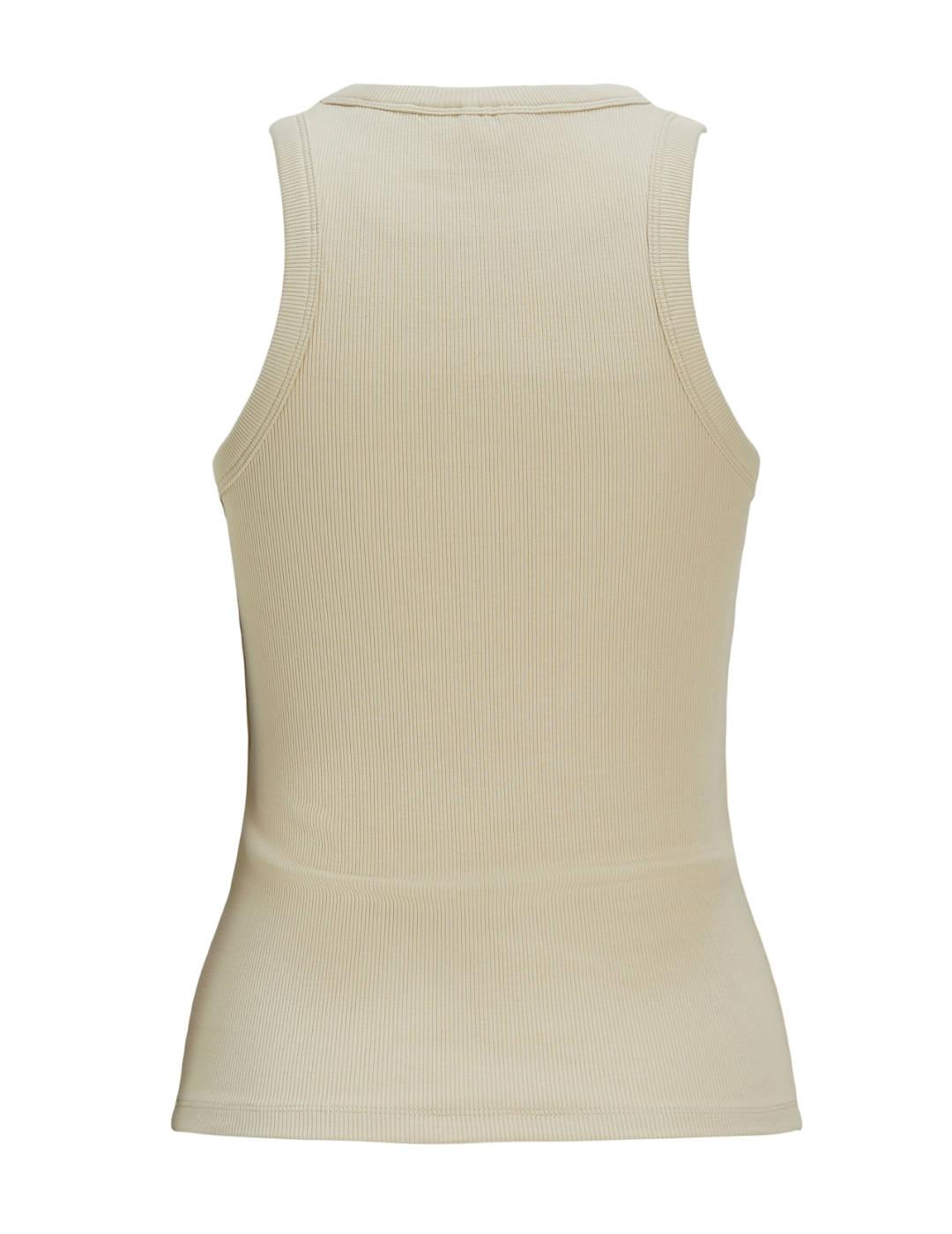 Camiseta JJXX Forest beige de tirantes para mujer