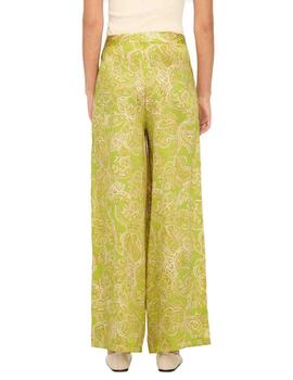 Pantalón Only Paula verde lima y beige de tela para mujer