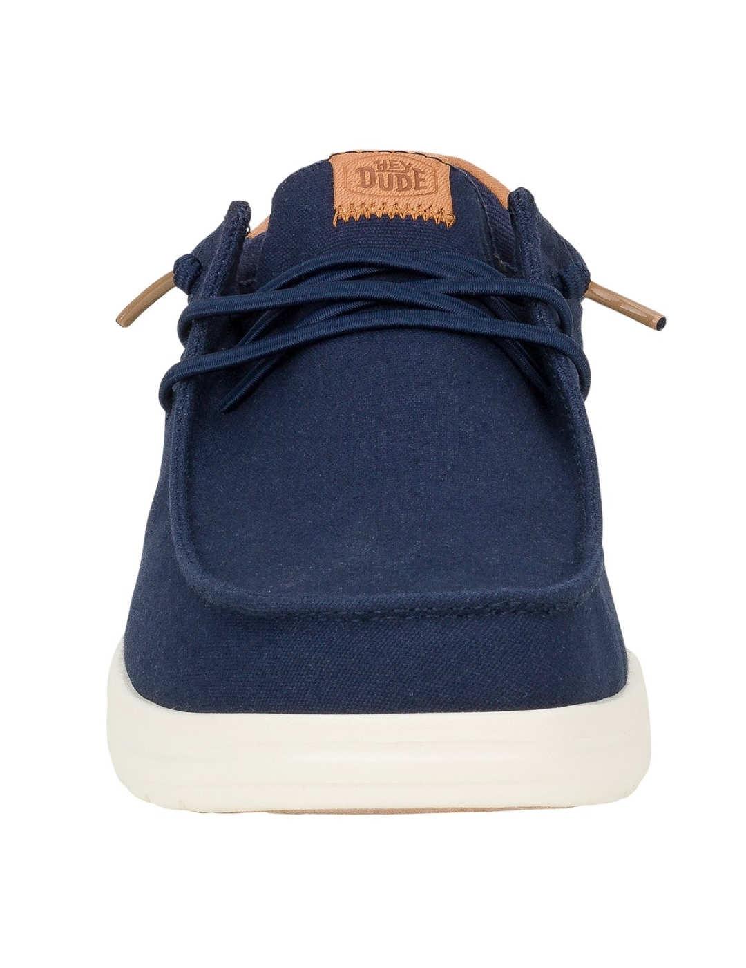 Mocasín Heydude Paul canvas azul marino para hombre