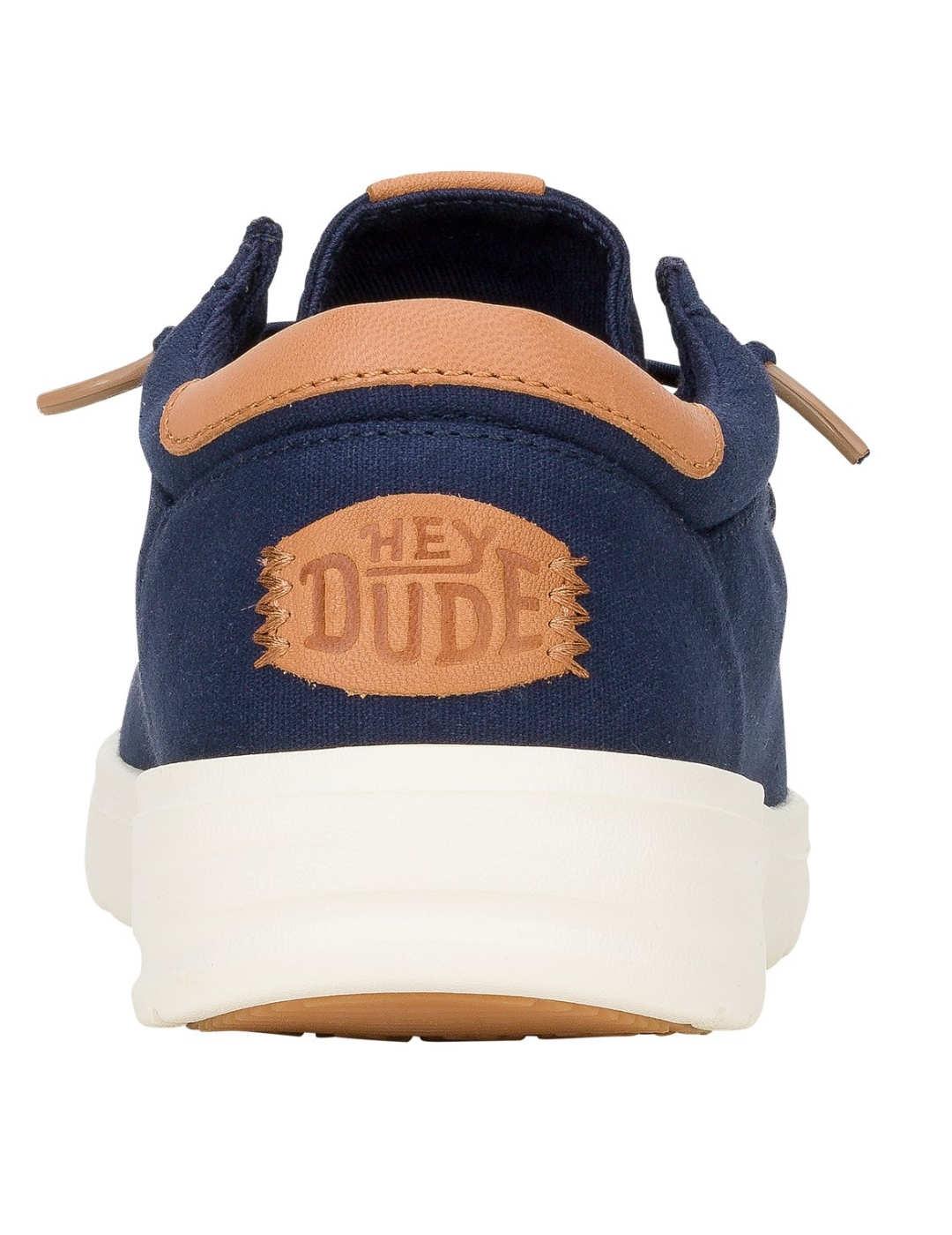 Mocasín Heydude Paul canvas azul marino para hombre