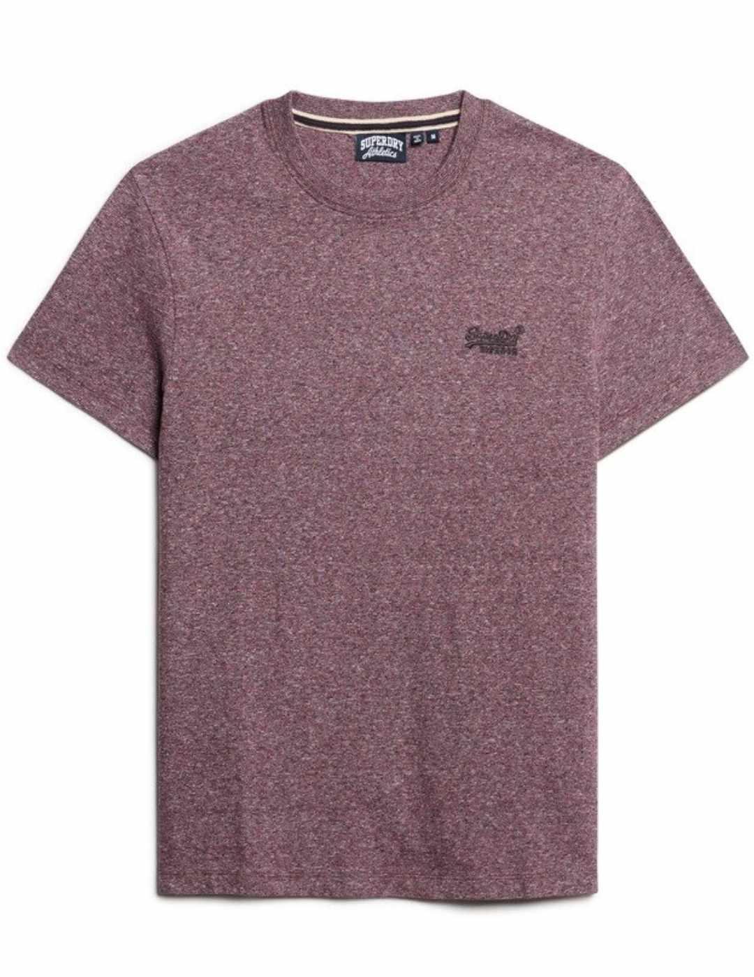 Camiseta Superdry color burdeos manga corta para hombre