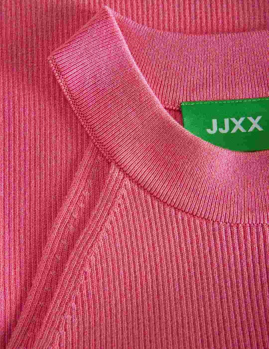 Camiseta básica JJXX Sofia rosa chicle cuello halter mujer