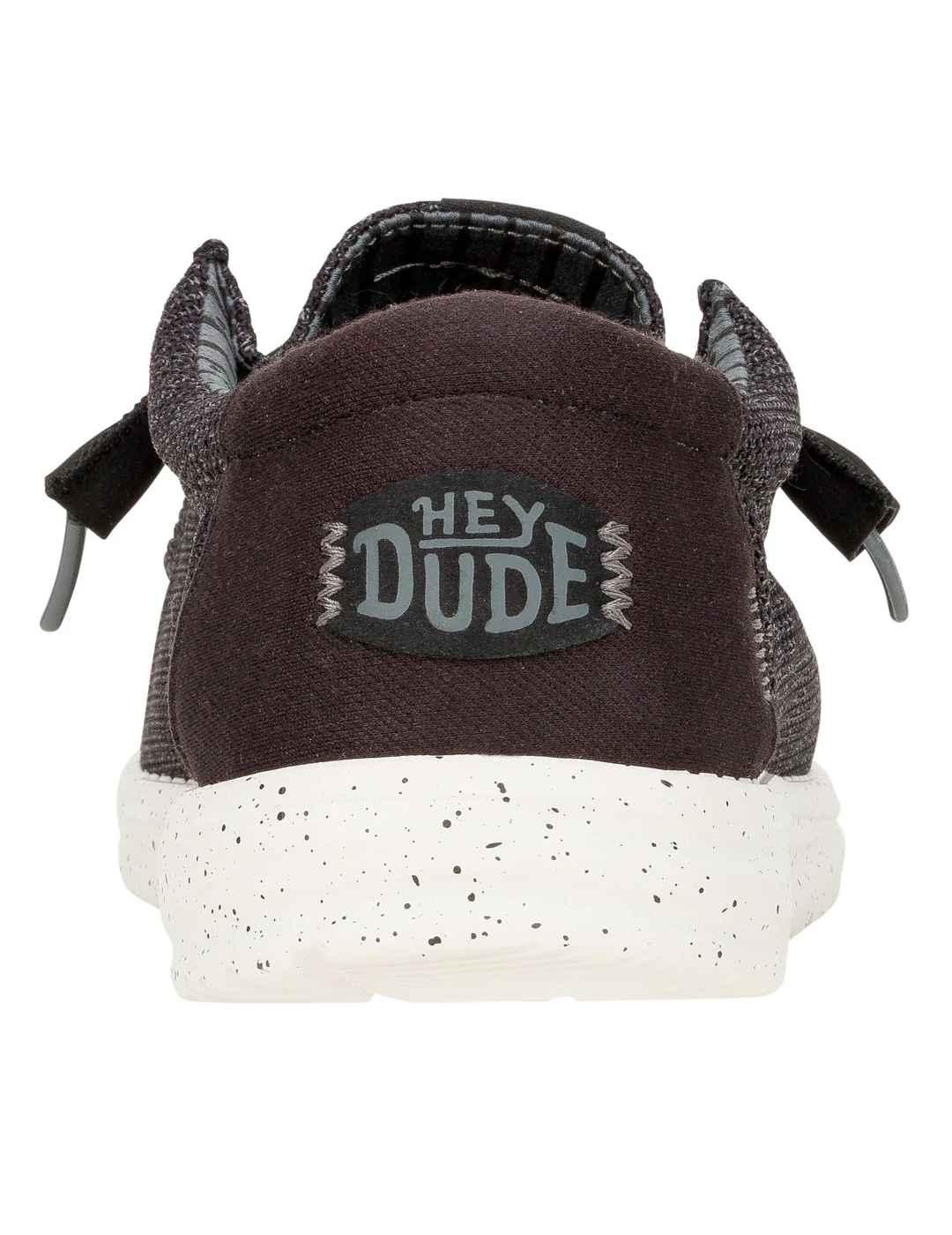 Mocasín Heydude Wally blanco y negro ultraligero para hombre