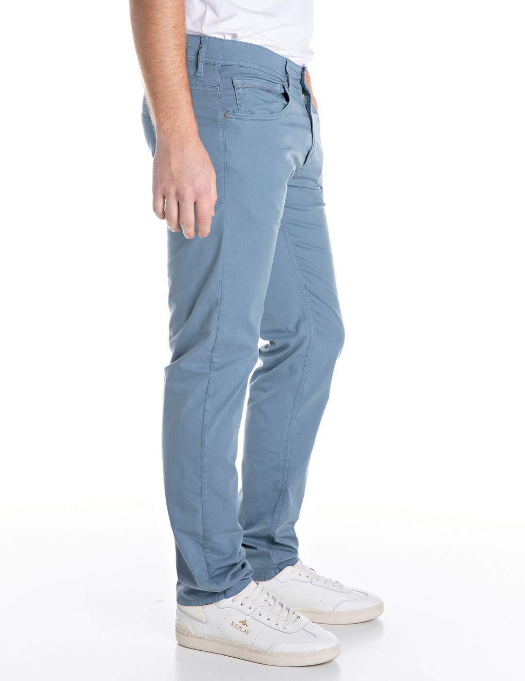 Pantalón vaquero Replay azul claro slim para hombre