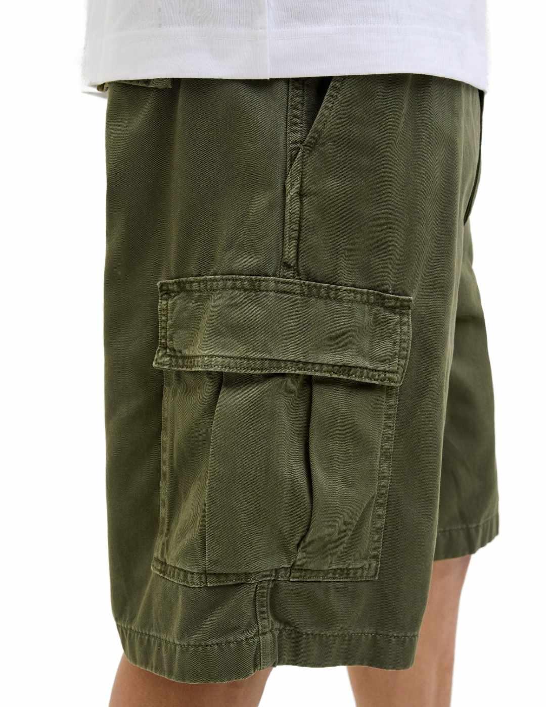 Bermuda Jack&Jones Karl cargo verde loose fit para hombre