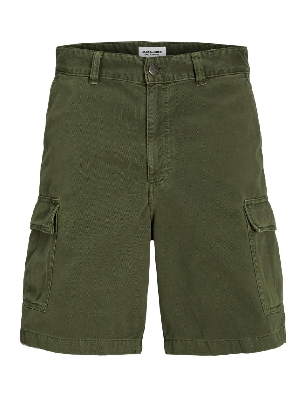 Bermuda Jack&Jones Karl cargo verde loose fit para hombre