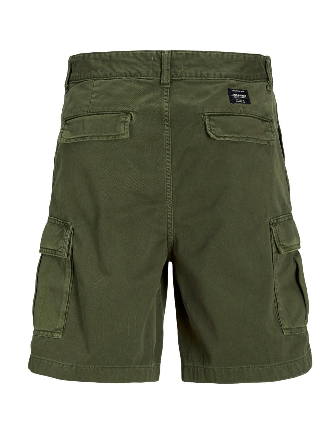Bermuda Jack&Jones Karl cargo verde loose fit para hombre