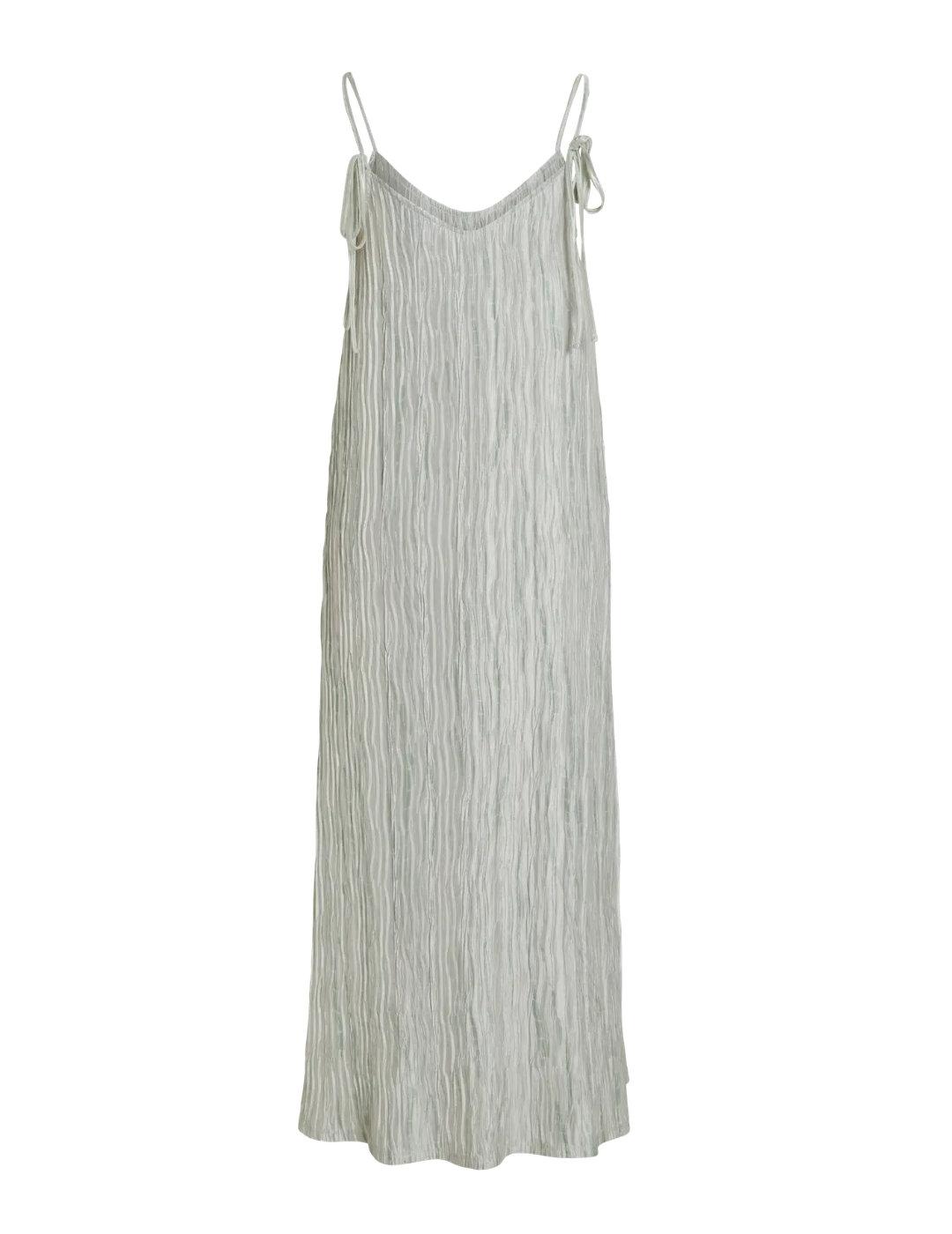Vestido midi Vila Thua midi beige y verde agua para mujer