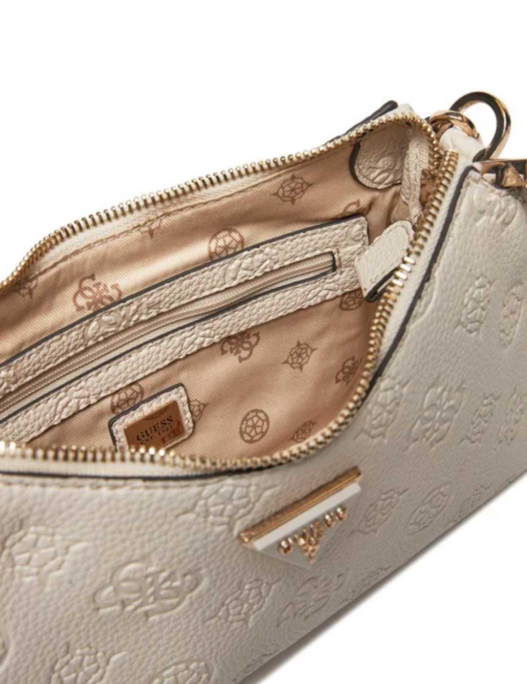 Bolso bandolera Guess Cresidia blanco roto logo para mujer