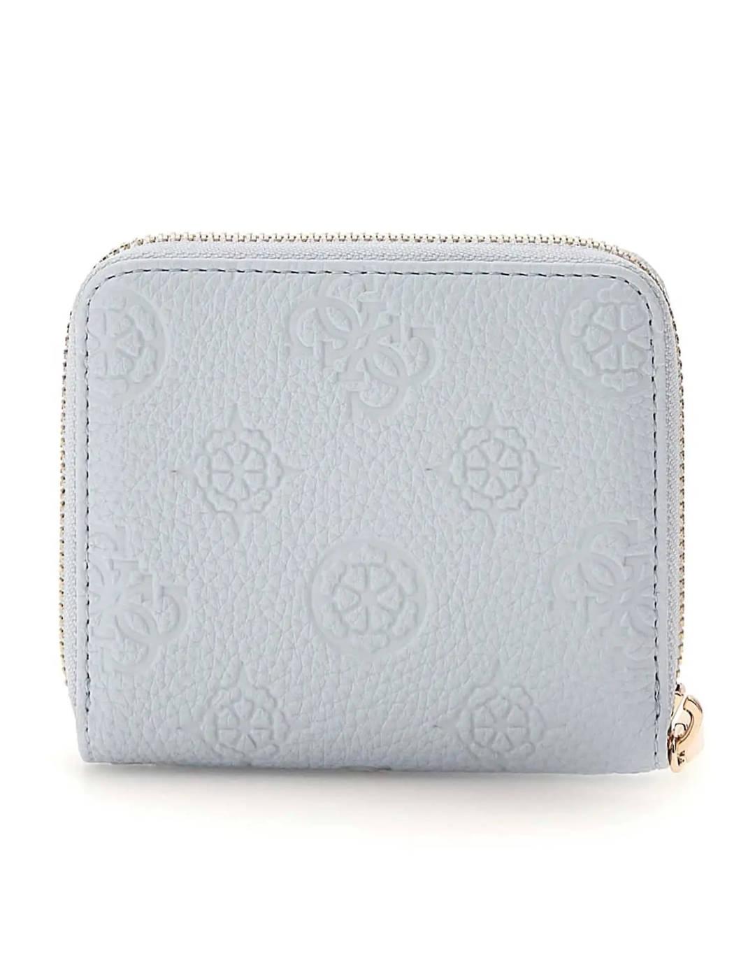 Monedero Guess Cresidia azul cielo logotipo para mujer