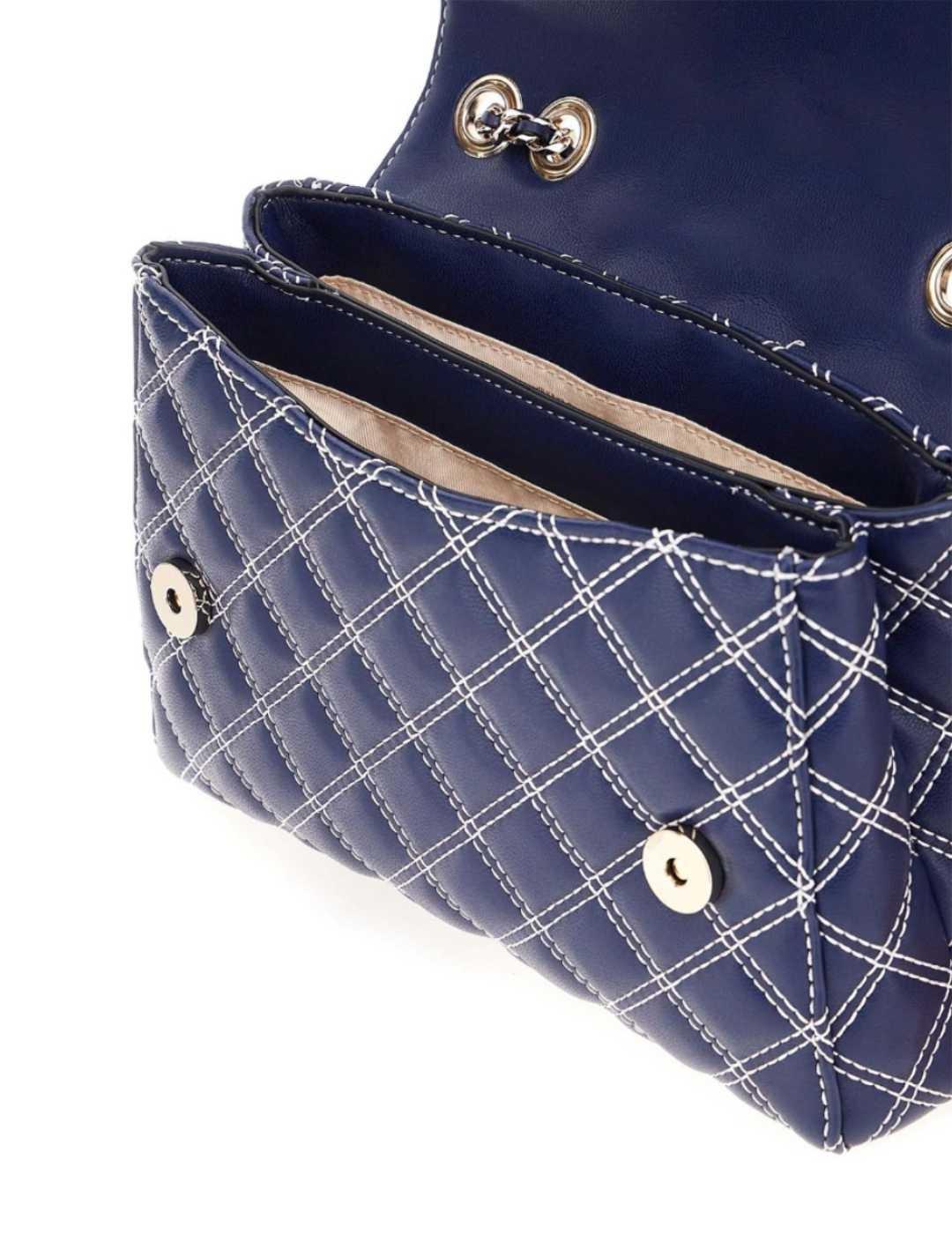 Bolso Guess Cruise convertible azul guateado para mujer
