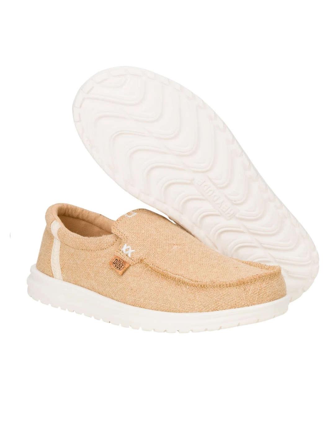 Mocasín Heydude Mikka yute beige ultraligero para hombre