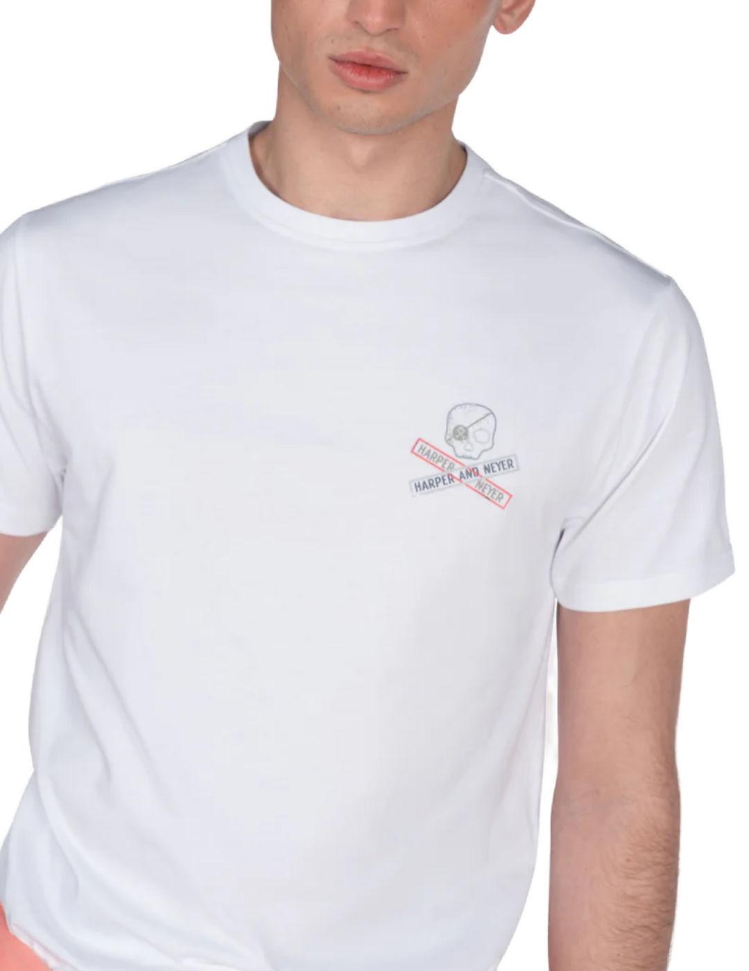 Camiseta Harper&Neyer Aircraft blanca manga corta de hombre