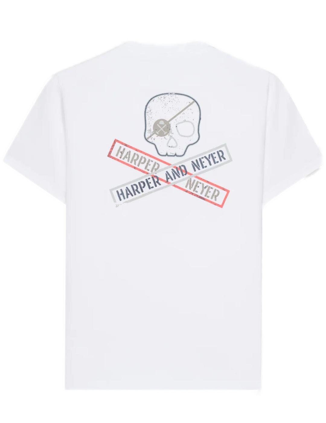 Camiseta Harper&Neyer Aircraft blanca manga corta de hombre