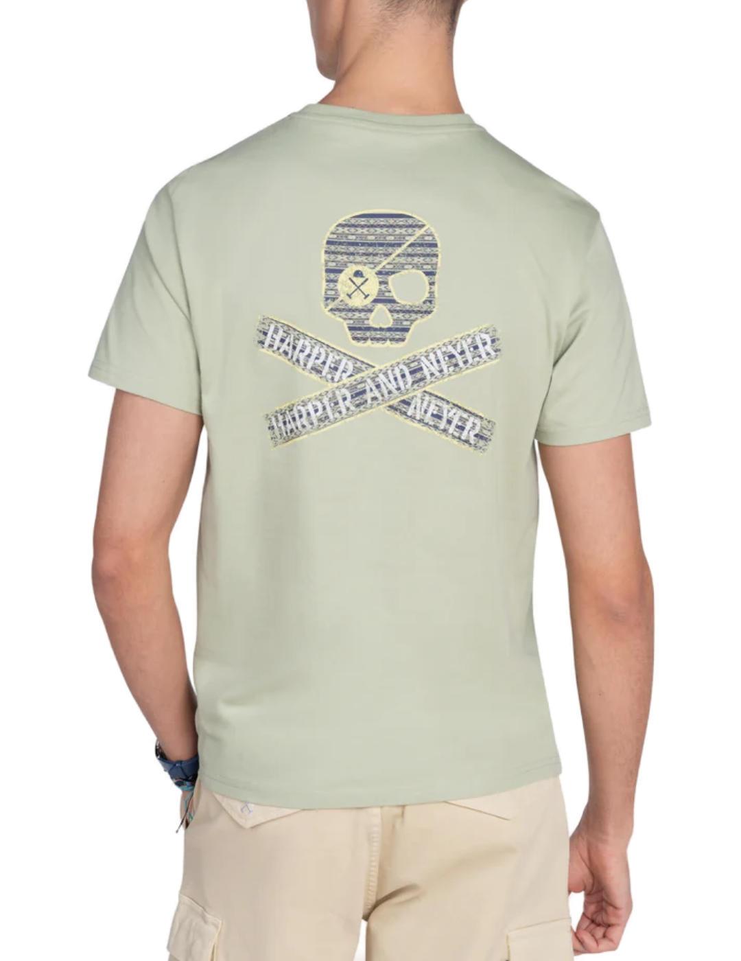 Camiseta Harper&Neyer Hurricane verde manga corta de hombre