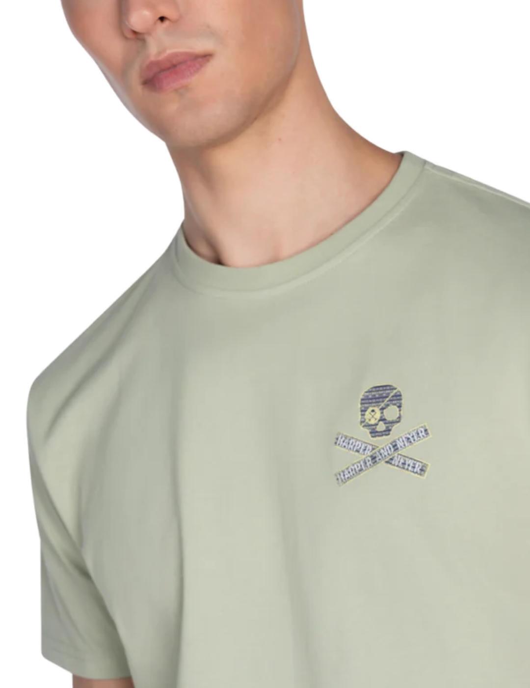 Camiseta Harper&Neyer Hurricane verde manga corta de hombre
