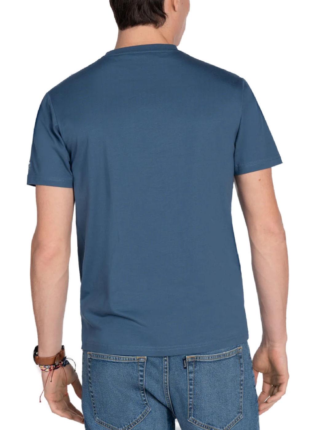 Camiseta Harper&Neyer Skull azul manga corta para hombre