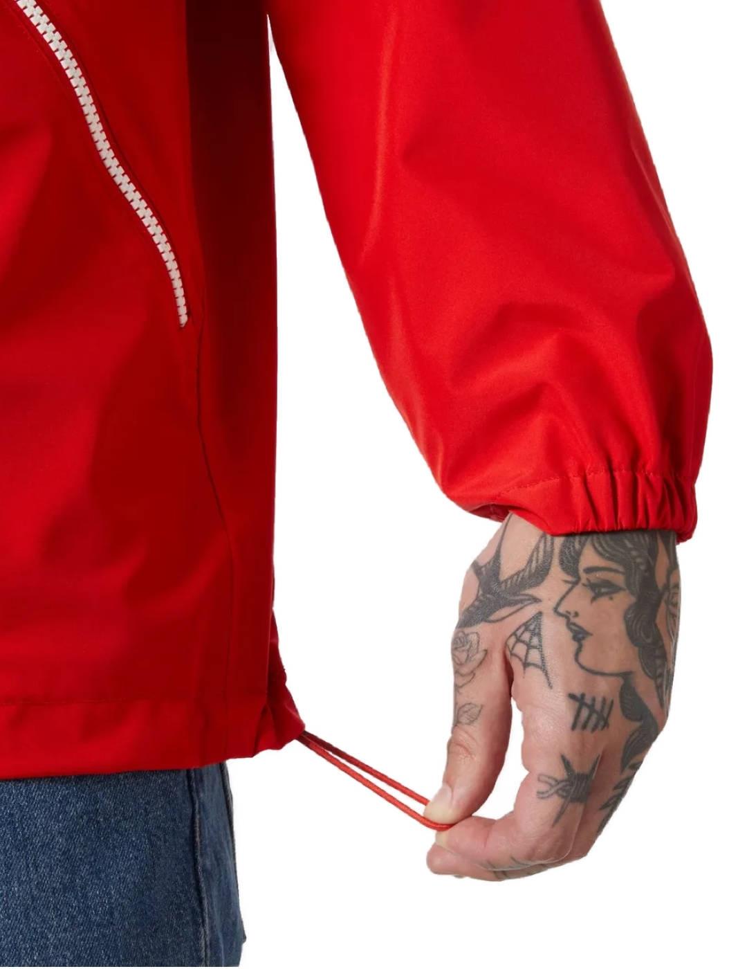 Chaqueta Helly Hansen Sandoy Rain rojo impermeable hombre
