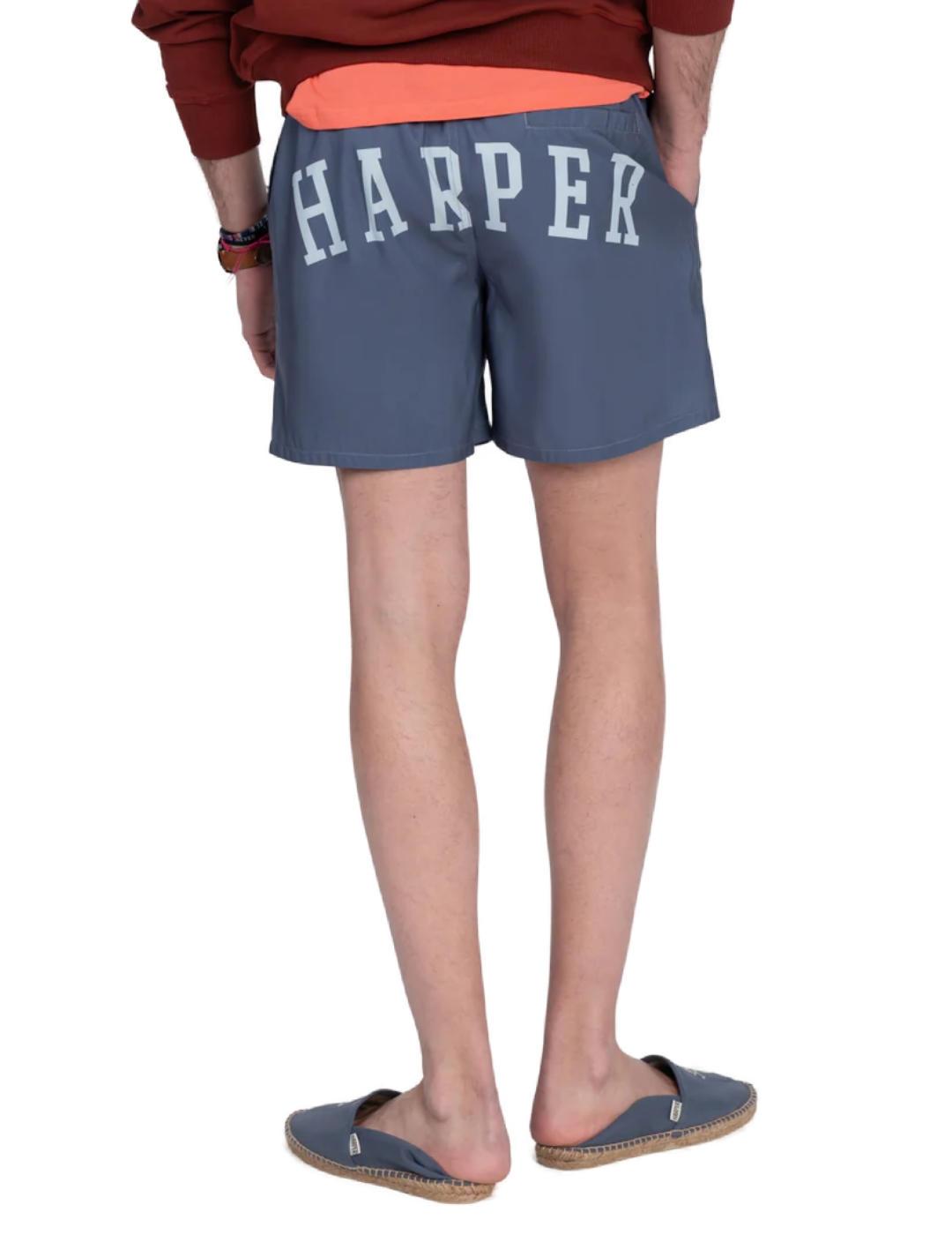 Bañador Harper azul petróleo regular para hombre
