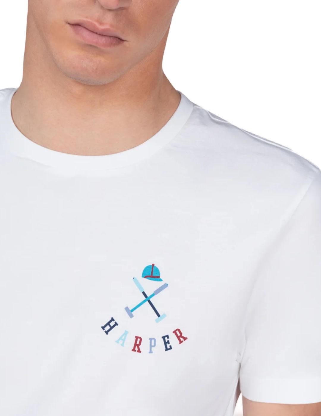 Camiseta Harper & neyer Rhode Island blanco logo para hombre