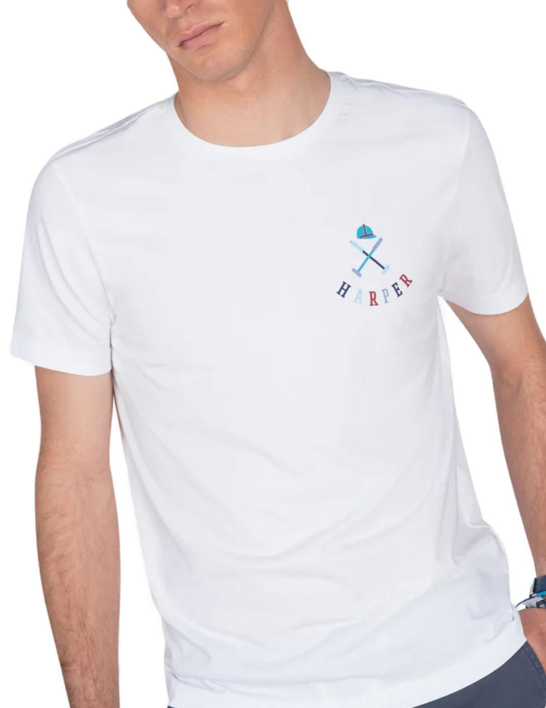 Camiseta Harper & neyer Rhode Island blanco logo para hombre