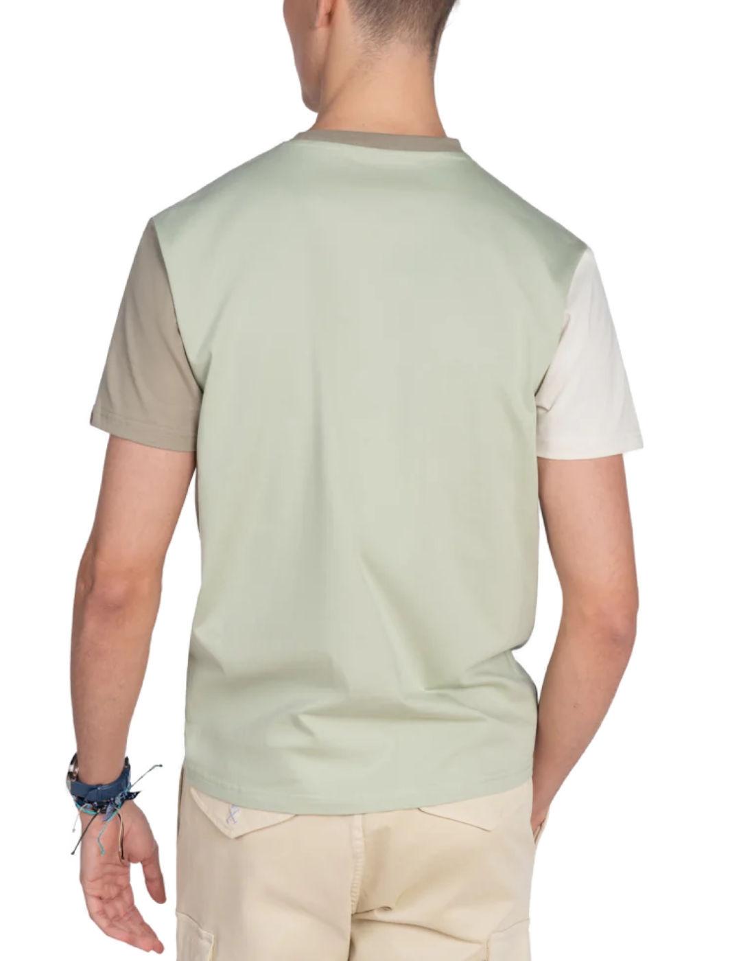 Camiseta Harper Volley verde multicolor manga corta hombre