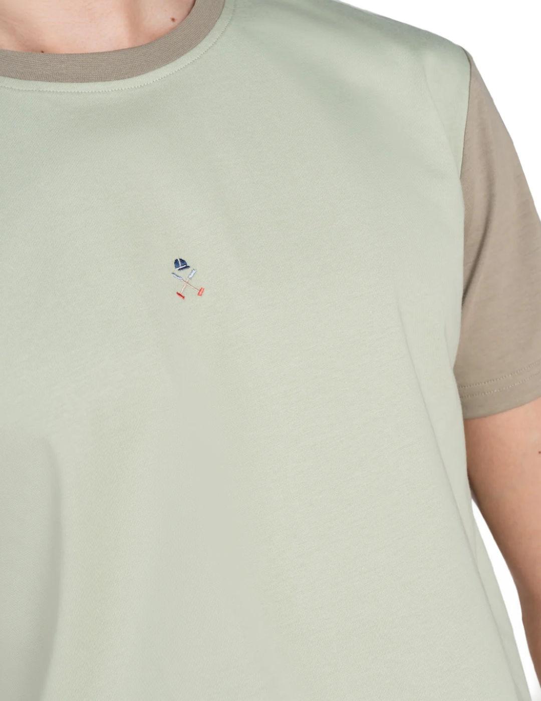 Camiseta Harper Volley verde multicolor manga corta hombre