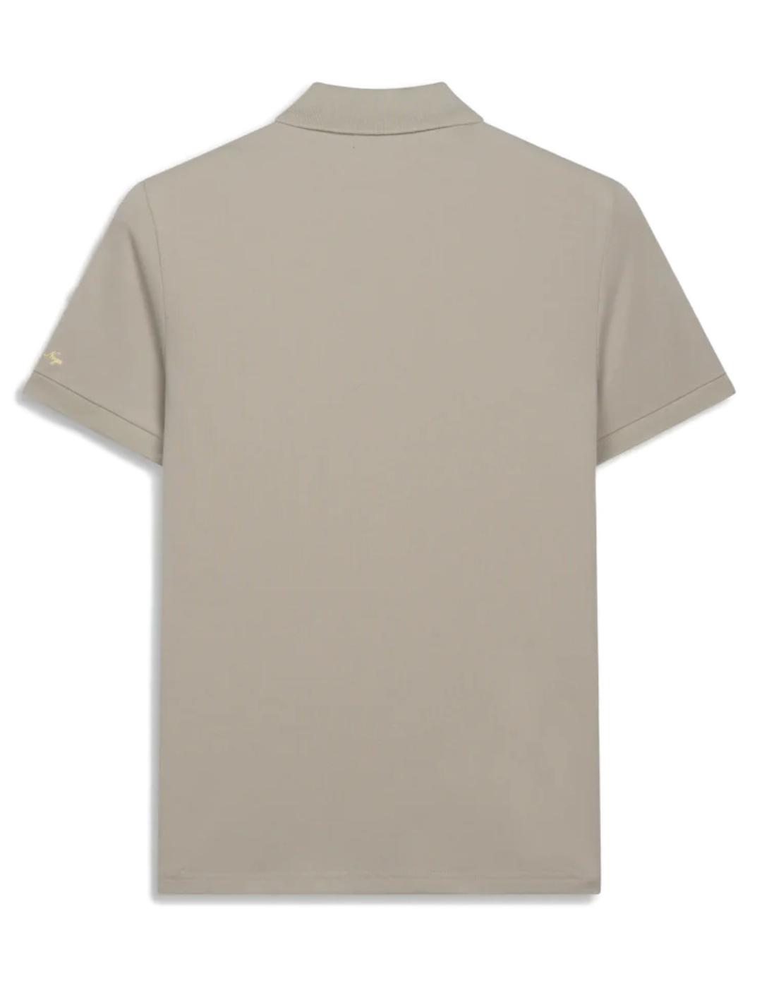 Polo Harper Gram Slam beige manga corta para hombre