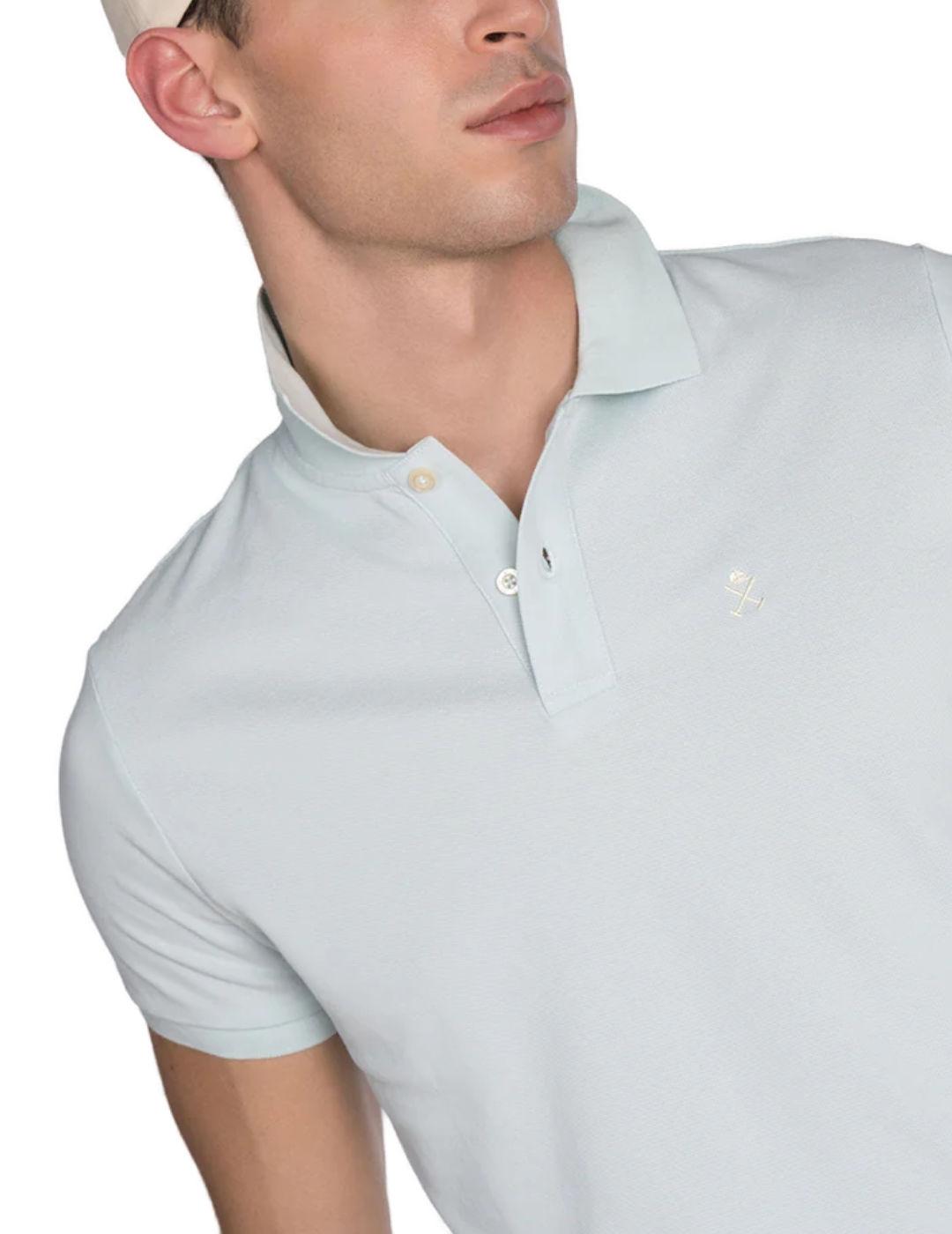 Polo Harper Icon azul turquesa manga corta para hombre