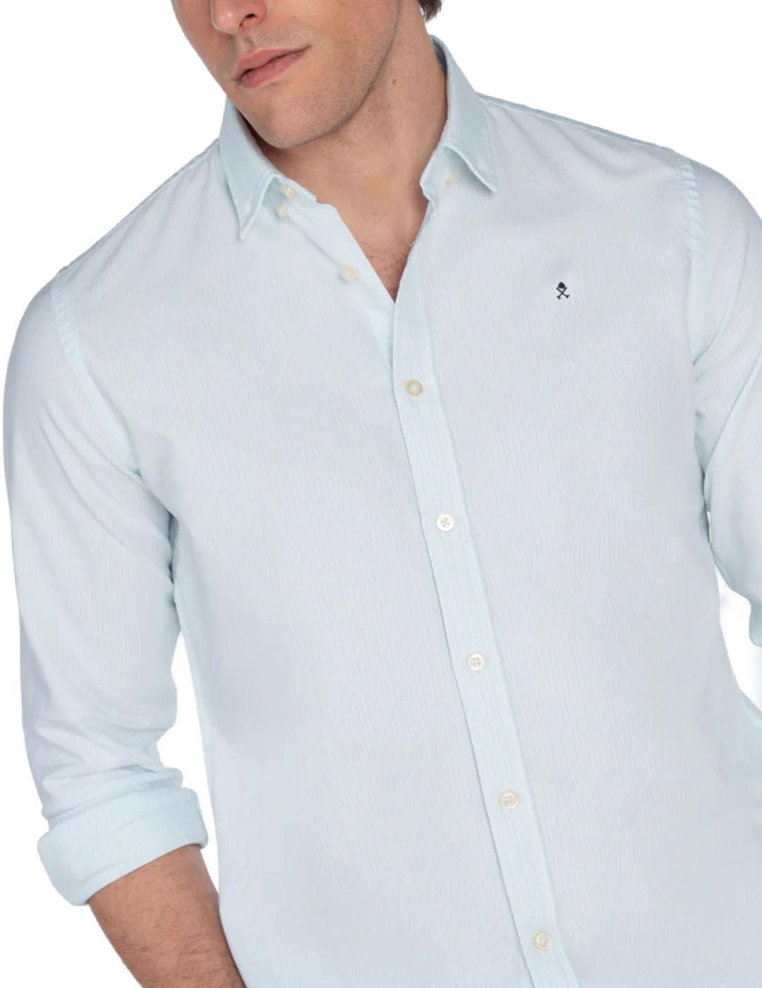 Camisa Herper & Neyer Mediterraneo turquesa rayas de hombre