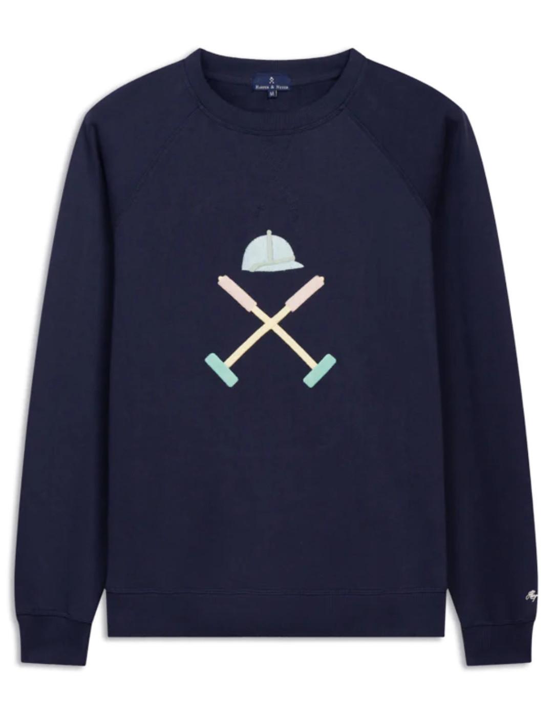 Sudadera Harper Vermont marino sin capucha para hombre