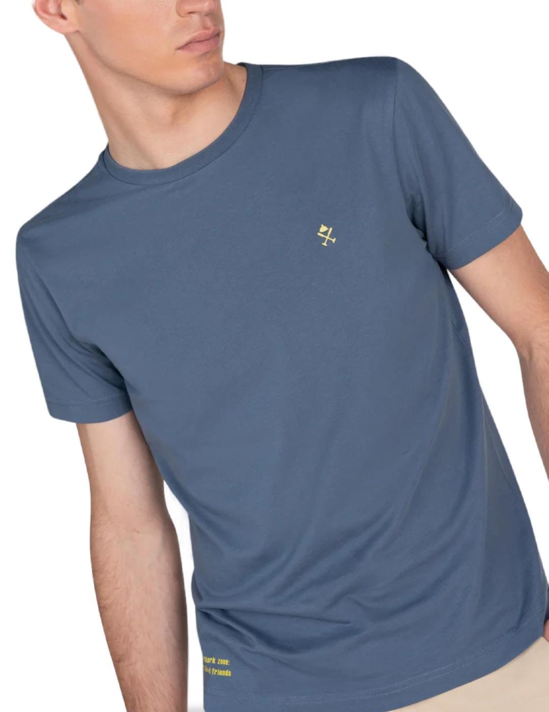 Camiseta Harper&Neyer Danger azul manga corta para hombre