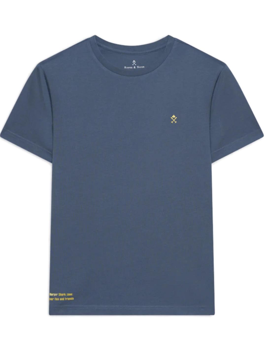 Camiseta Harper&Neyer Danger azul manga corta para hombre