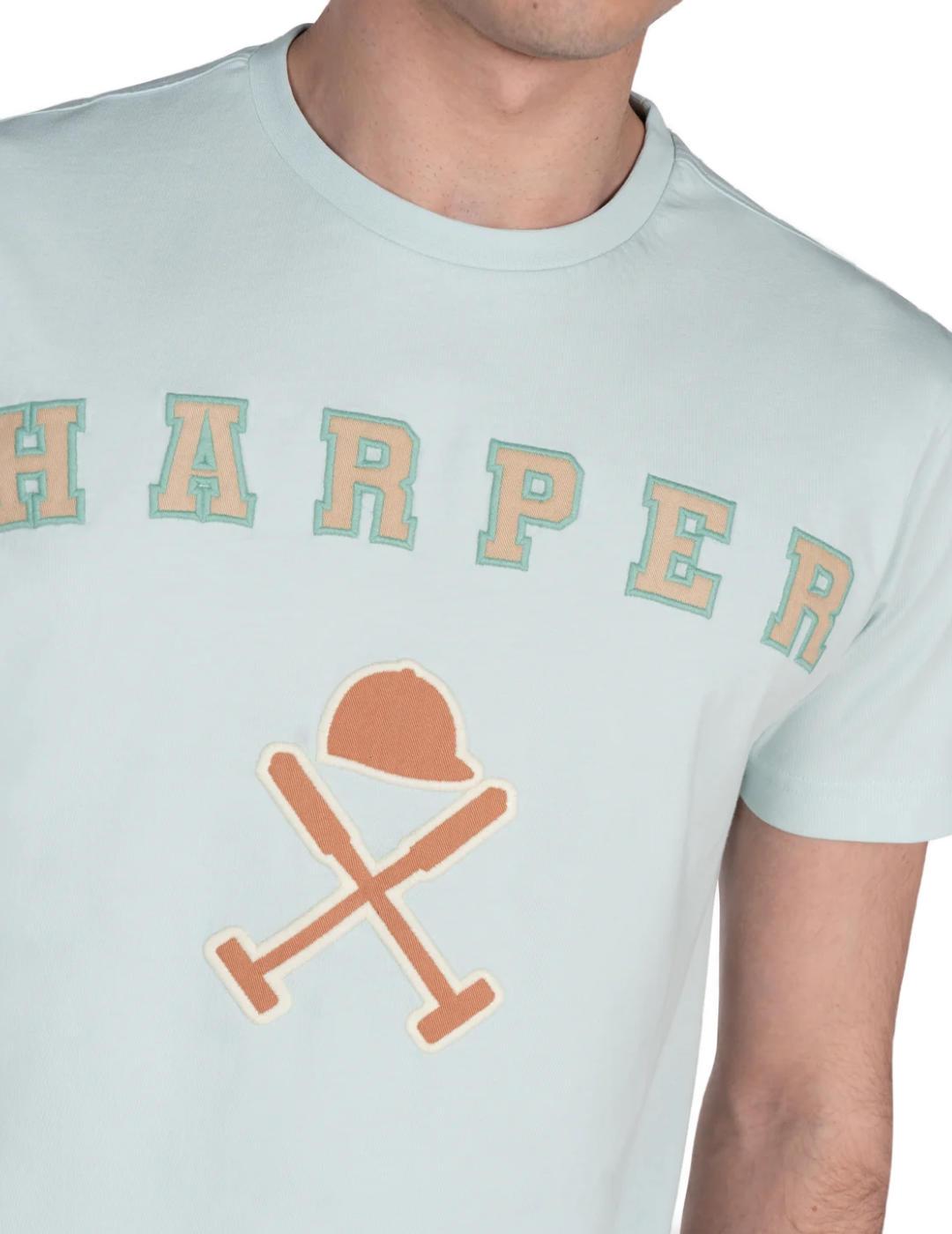 Camiseta Harper&Neyer Retro tuquesa manga corta para hombre